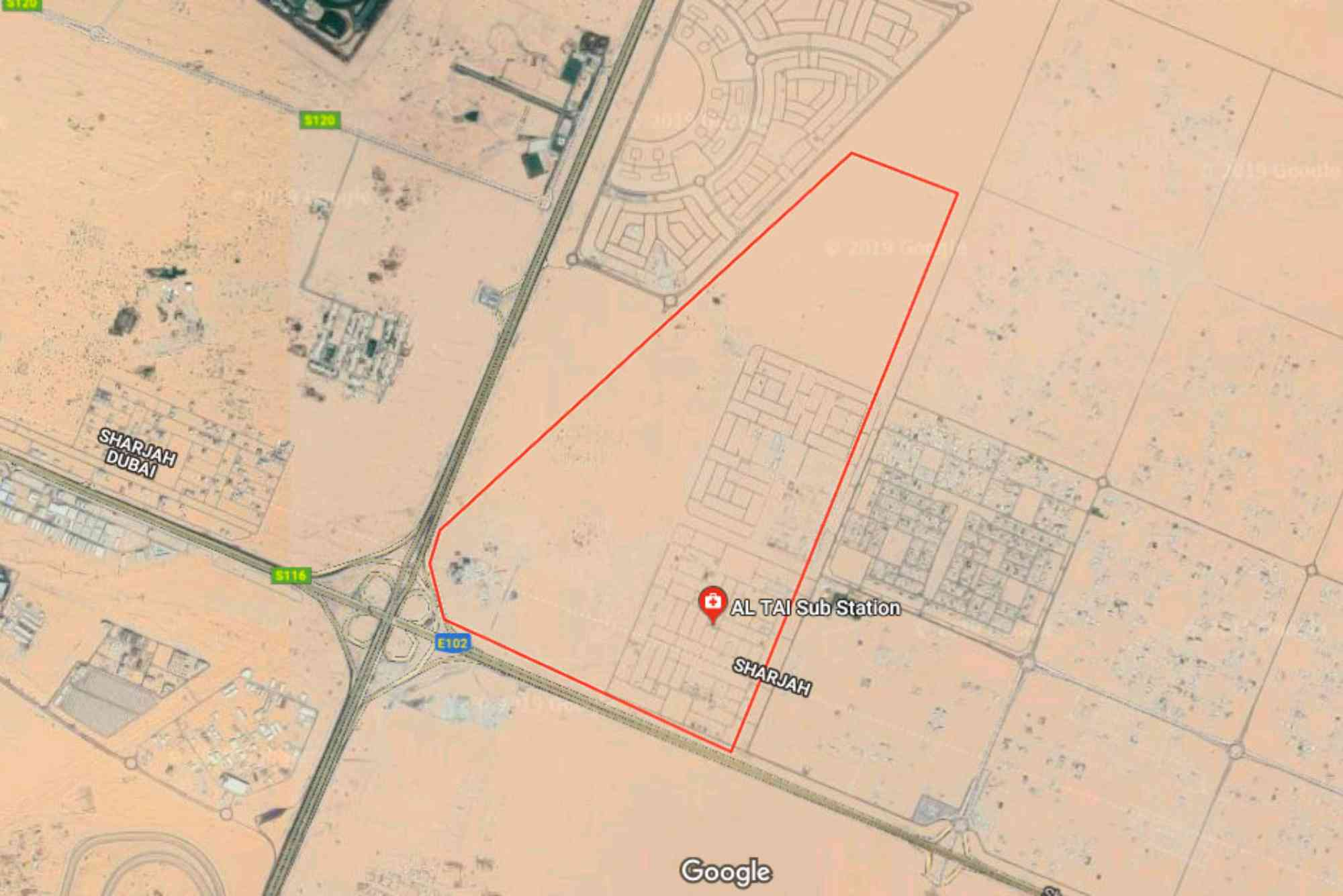 Sajaa Industrial Area Location Map