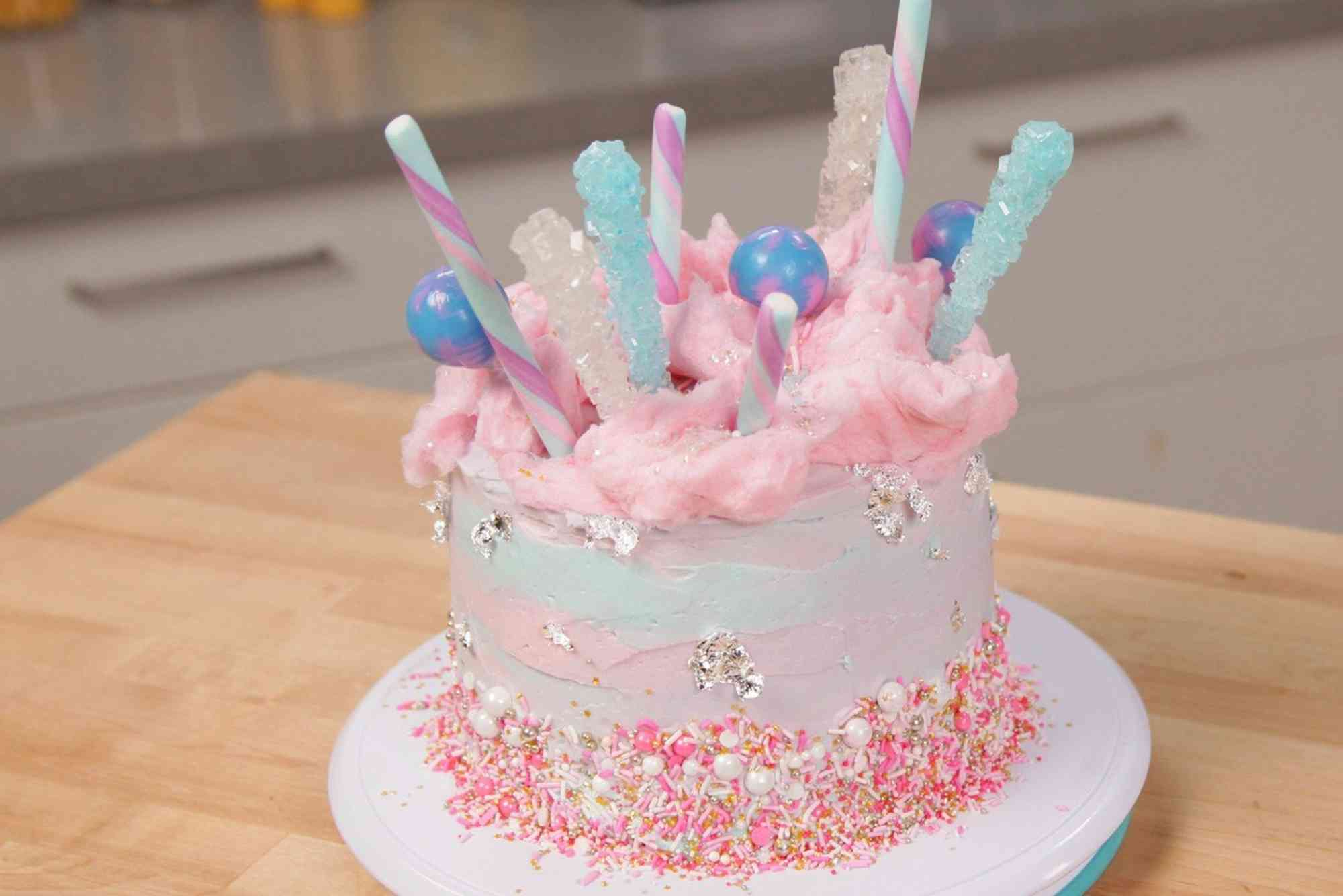 Cotton Candy Cake Decorations